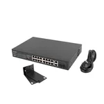 <span>Switch (Комутатор)</span> Lanberg switch 16x 100mb poe+/2x 1GB/1x sfp rack 19" unmanaged gigabit ethernet 250w <span class='catalog-num-in-name'>RSFE-16P-2C-250</span> - 
