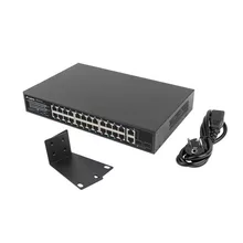  Lanberg switch 24x 100mb poe+/2x combo rack 19" gigabit ethernet 360w v2 809560 RSFE-24P-2C-360 на топ цена - PIC.bg