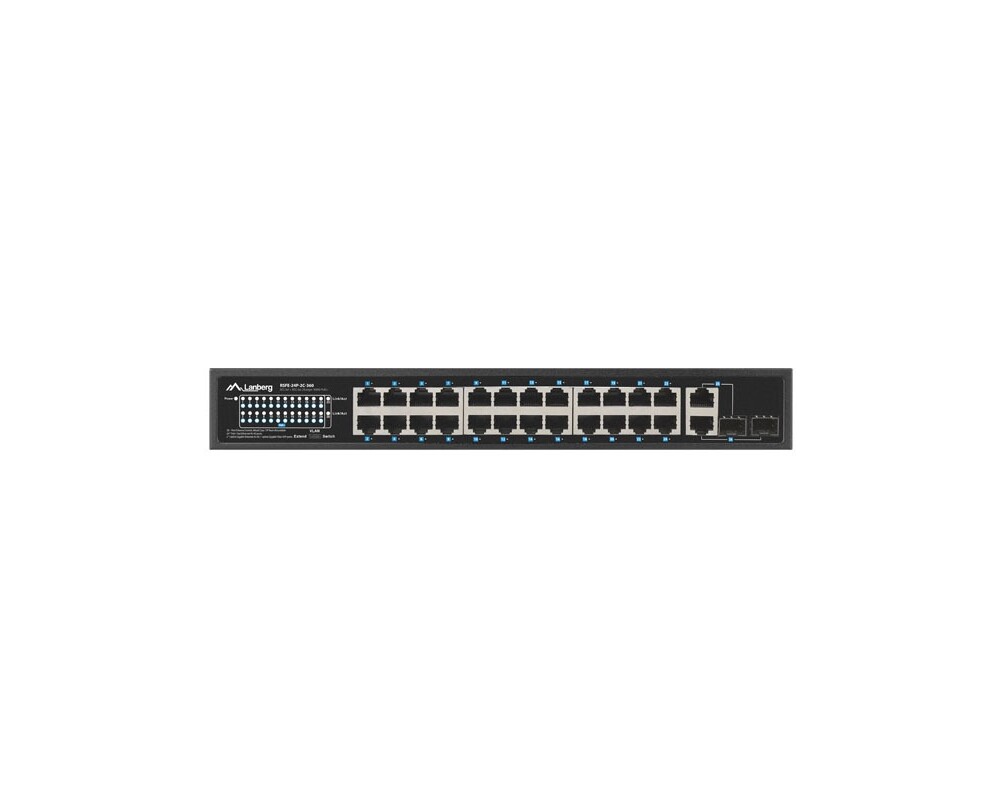 Switch (Комутатор) Lanberg switch 24x 100mb poe+/2x combo rack 19" gigabit ethernet 360w v2 2
