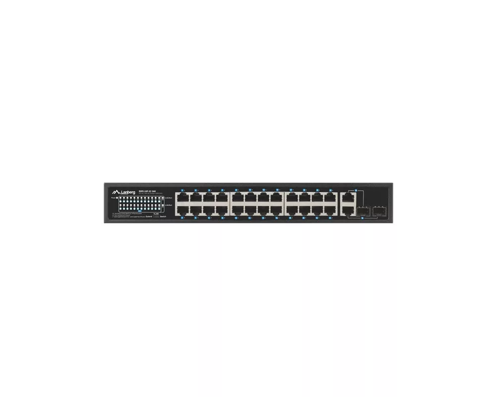 Switch (Комутатор) Lanberg switch 24x 100mb poe+/2x combo rack 19" gigabit ethernet 360w v2 2