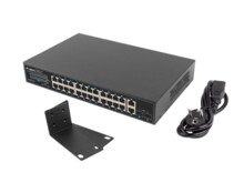  Lanberg switch 24x 1GB poe+/2x GB 2x sfp rack 19&quot; gigabit ethernet 360w 809561 RSGE-24P-2GE-2S-360 на топ цена - PIC.bg
