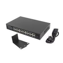  Lanberg switch 24x 1GB poe+/2x GB 2x sfp rack 19" gigabit ethernet 360w 809561 RSGE-24P-2GE-2S-360 на топ цена - PIC.bg