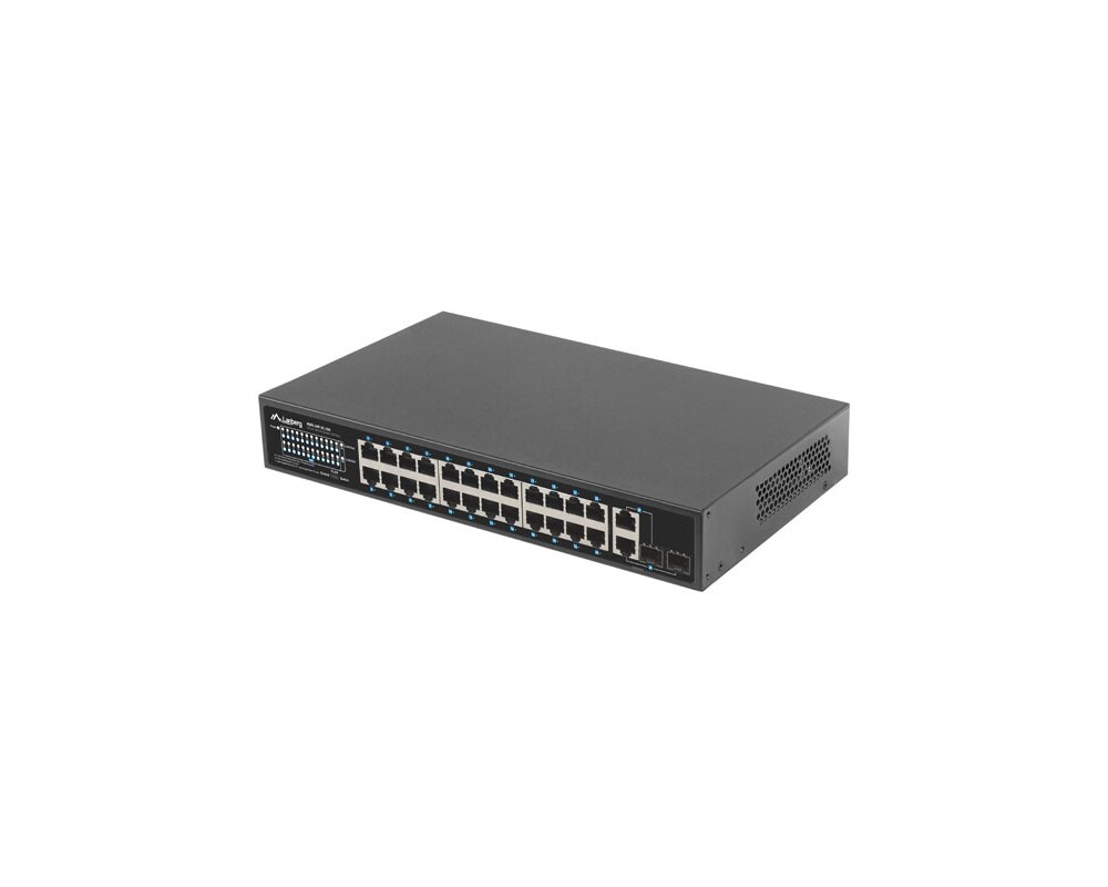 Switch (Комутатор) Lanberg Switch 24 x 100MB POE+/2 x Combo Rack 19" Gigabit Ethernet 5