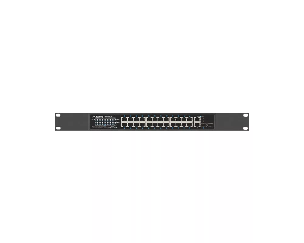 Switch (Комутатор) Lanberg Switch 24 x 100MB POE+/2 x Combo Rack 19" Gigabit Ethernet 4