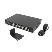  Lanberg switch 24x 1GB poe+/2x GB 2x sfp rack 19" gigabit ethernet 250w 809563 RSGE-24P-2GE-2S-250 на топ цена - PIC.bg