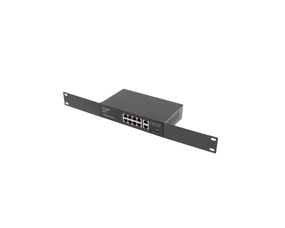 Switch (Комутатор) Lanberg switch 8x 100mb poe+/2x 1GB unmanaged rack 10"/19" gigabit ethernet 120w 5