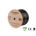 <span>Кабел</span> Lanberg LAN cable CAT.5e ftp 305m solid outdoor cu black fluke passed <span class='catalog-num-in-name'>LCF5-21CU-0305-BK</span> - 