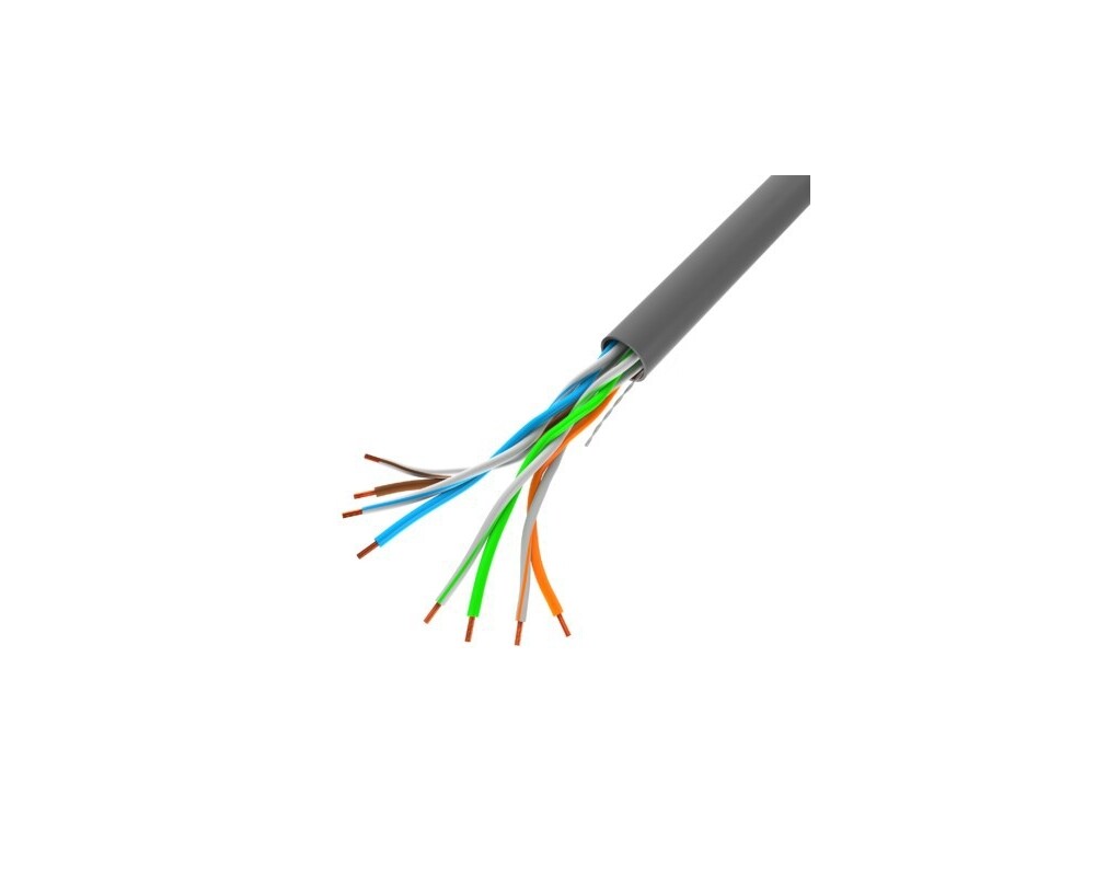 Кабел Lanberg LAN cable CAT.5e utp 100m solid cu grey fluke passed 2