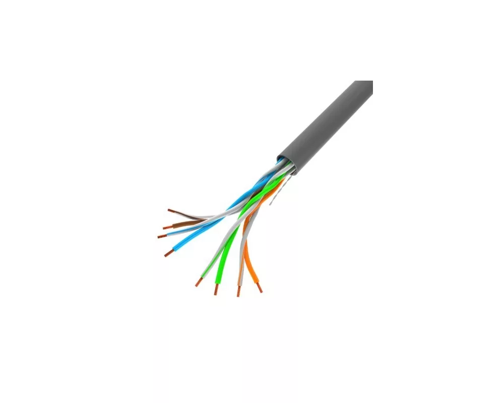 Кабел Lanberg LAN cable CAT.5e utp 100m solid cu grey cpr + fluke passed 2