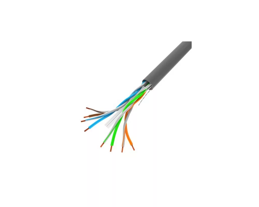 Кабел Lanberg LAN cable CAT.6 utp 100m solid cu grey cpr + fluke passed 2