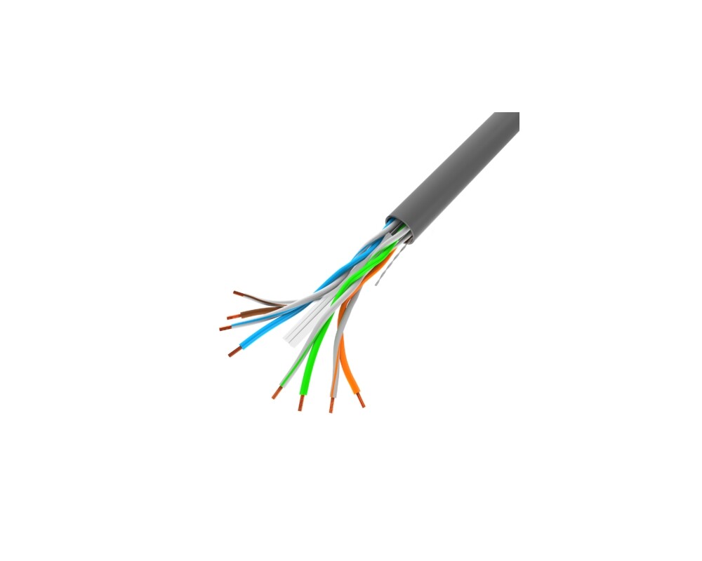 Кабел Lanberg LAN cable CAT.6 utp 305m solid cu grey fluke passed 2