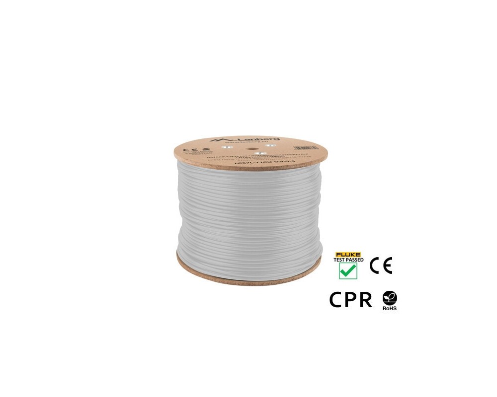 Кабел Lanberg LAN cable CAT.7 sftp 305m solid cu lszh grey cpr + fluke passed 2