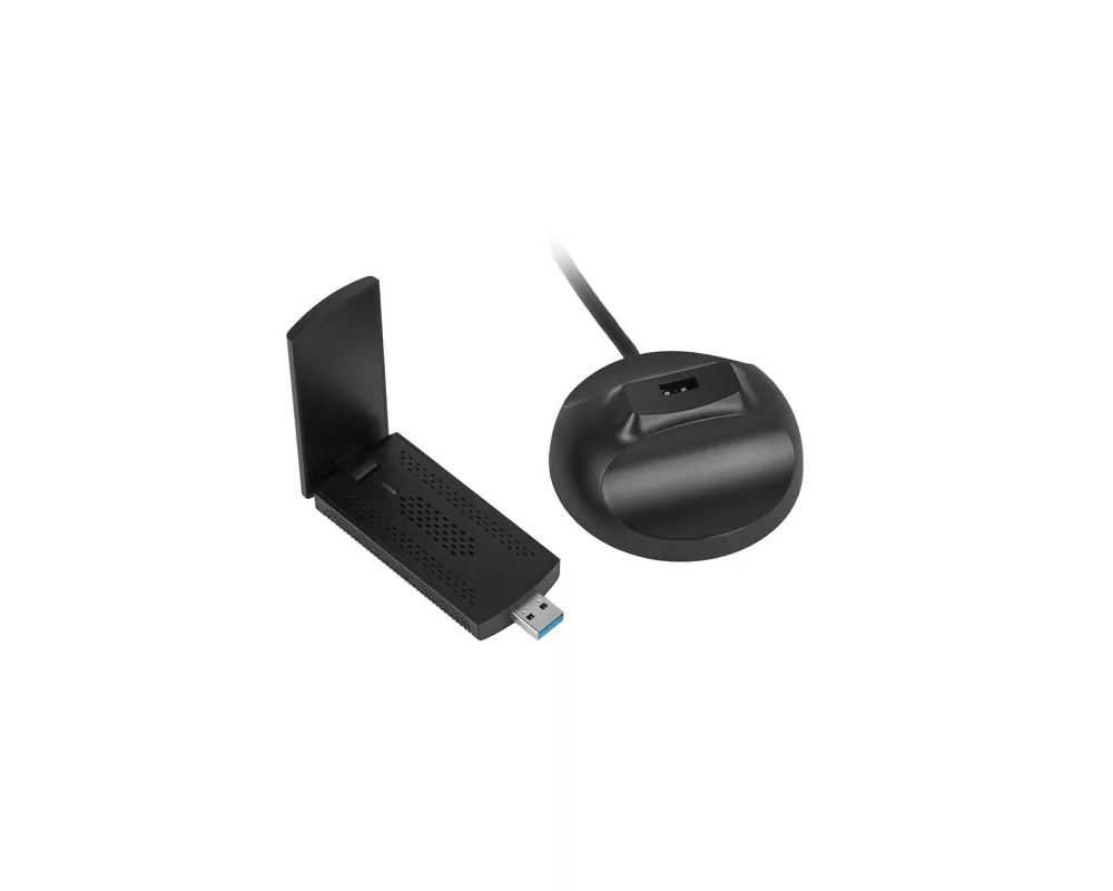 Мрежова карта Lanberg USB adapter wireless network card nc-3000-wi ax3000 tri-band 2x internal antennas 4