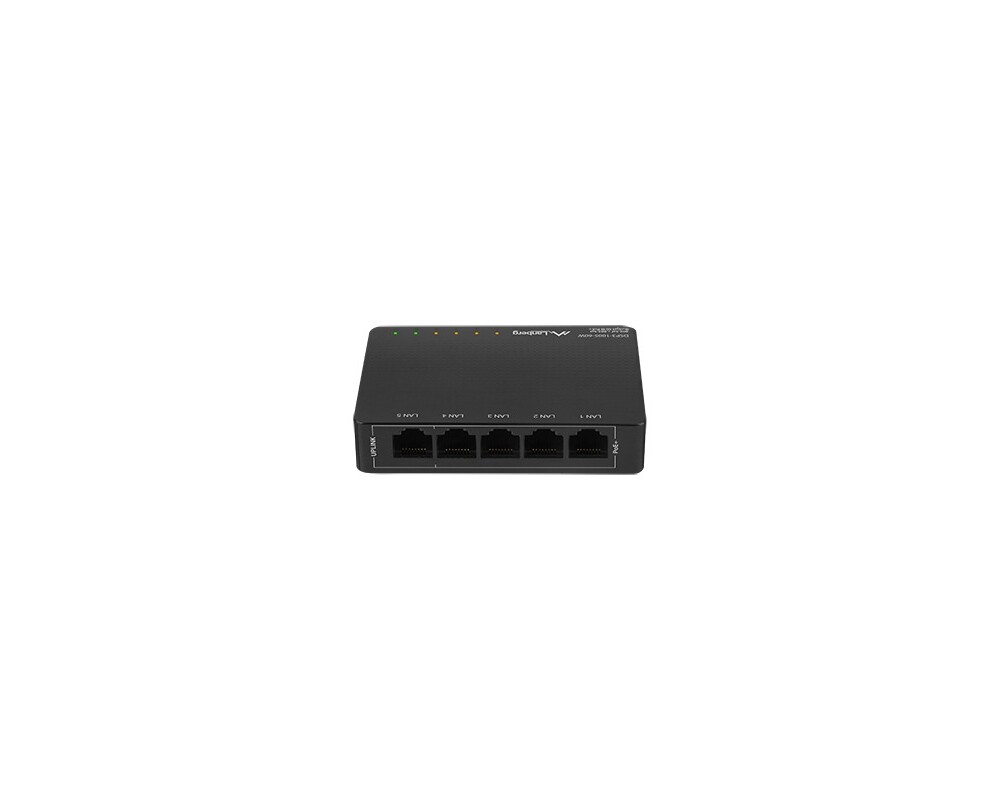 Switch (Комутатор) Lanberg switch dsp3-1005-60w 5x 1GB poe+ (4 port poe 30w/port max 60w) unmanaged desktop 4