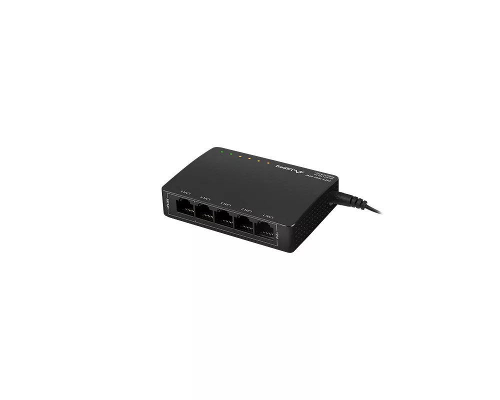 Switch (Комутатор) Lanberg switch dsp3-1005-60w 5x 1GB poe+ (4 port poe 30w/port max 60w) unmanaged desktop 2