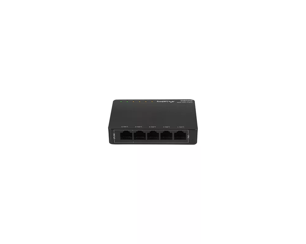 Switch (Комутатор) Lanberg switch dsp3-1005-60w 5x 1GB poe+ (4 port poe 30w/port max 60w) unmanaged desktop 4