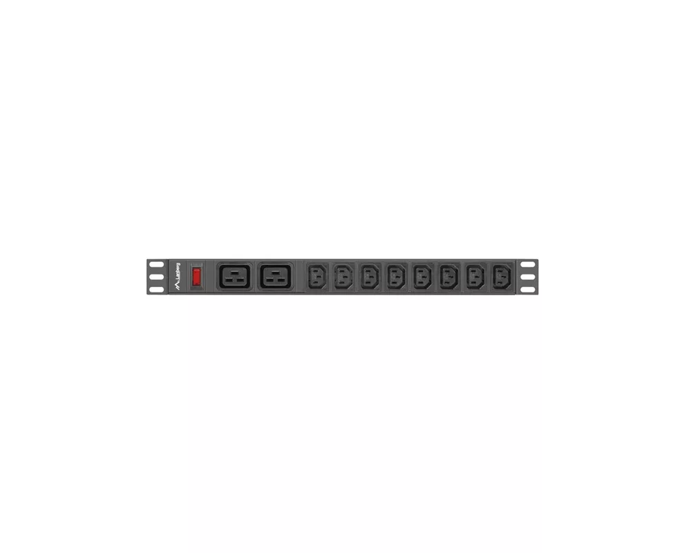Разклонител Lanberg power distribution unit (pdu) 19" 1U 16a 2m 2x c19 8x iec c13 sockets black c20 3
