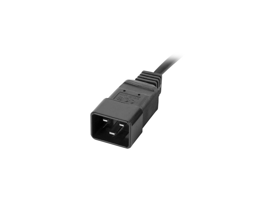 Разклонител Lanberg power distribution unit (pdu) 19" 1U 16a 2m 2x c19 8x iec c13 sockets black c20 2
