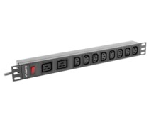 Lanberg power distribution unit (pdu) 19&quot; 1U 16a 2m 2x c19 8x iec c13 sockets black c20 809774 PDU-02I1908I-0200-C20-BK на топ цена - PIC.bg