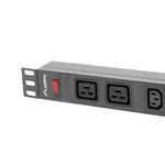 Разклонител Lanberg power distribution unit (pdu) 19" 1U 16a 2m 2x c19 8x iec c13 sockets black c20 4