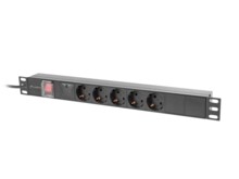  Lanberg power distribution unit (pdu) 19&quot; 1U 16a 2m 5x schuko outlets black 809775 PDU-05F-0200-BK на топ цена - PIC.bg