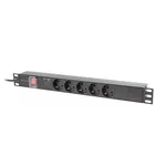 <span>Разклонител</span> Lanberg power distribution unit (pdu) 19" 1U 16a 2m 5x schuko outlets black <span class='catalog-num-in-name'>PDU-05F-0200-BK</span> - 