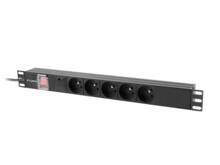  Lanberg power distribution unit (pdu) 19&quot; 1U 16a 2m 5x french outlets black 809776 PDU-05E-0200-BK на топ цена - PIC.bg