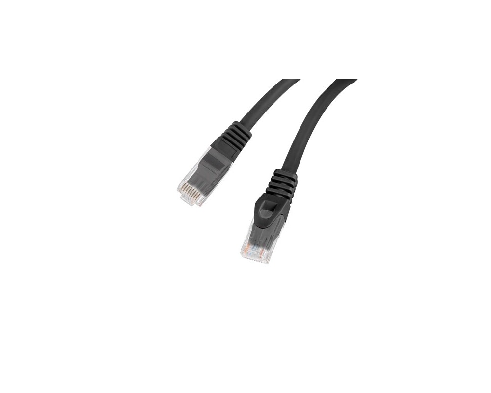 Мрежов кабел Lanberg patchcord CAT.6 utp lszh cu 0.5m black fluke passed 3