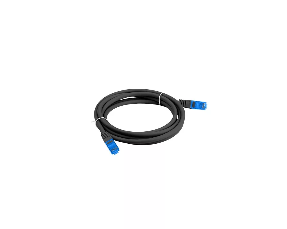 Мрежов кабел Lanberg patchcord CAT.6a s/ftp lszh cca 1.5m black fluke passed 3
