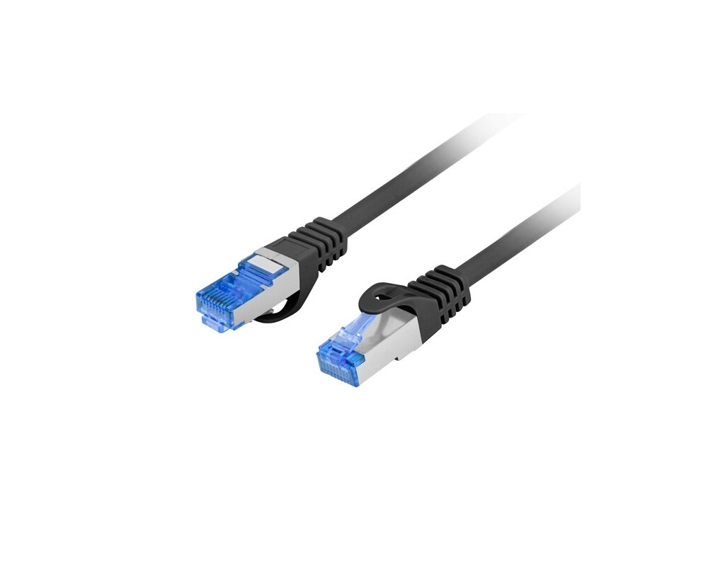 Мрежов кабел Lanberg patchcord CAT.6a s/ftp lszh cca 1.5m black fluke passed 2