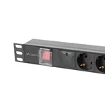 Разклонител Lanberg power distribution unit (pdu) 19" 1U 16a 2m 6x schuko outlets black 6