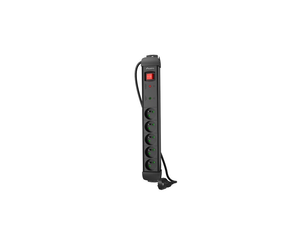 Разклонител Lanberg surge protector sp1 1.5m 5x french outlets black 2