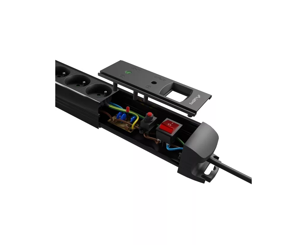 Разклонител Lanberg surge protector sp1 1.5m 5x french outlets black 7
