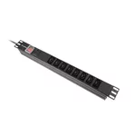 <span>Разклонител</span> Lanberg power distribution unit (pdu) 19" 1U 16a 2m 8x iec c13 sockets black c20 <span class='catalog-num-in-name'>PDU-08I-0200-C20-BK</span> - 
