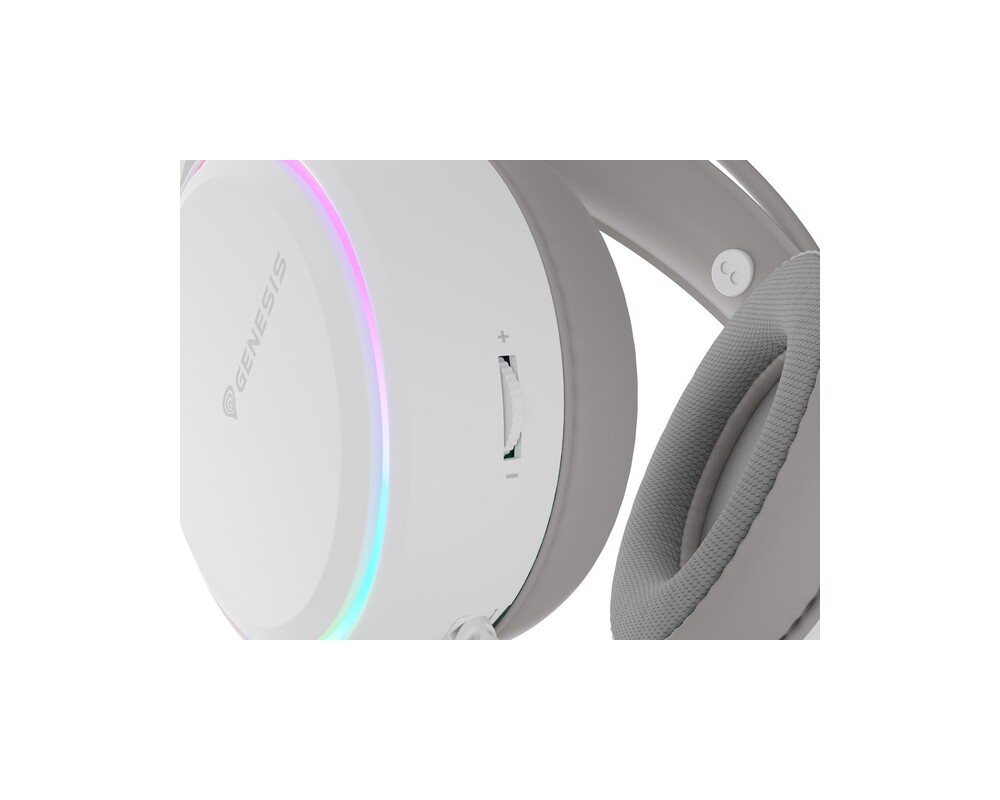 Слушалки Genesis Headset Neon 613 G2 With Microphone RGB Illumination White 2