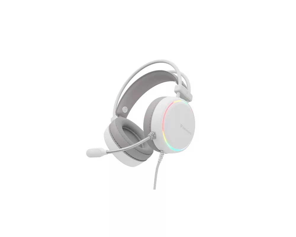 Слушалки Genesis Headset Neon 613 G2 With Microphone RGB Illumination White 3