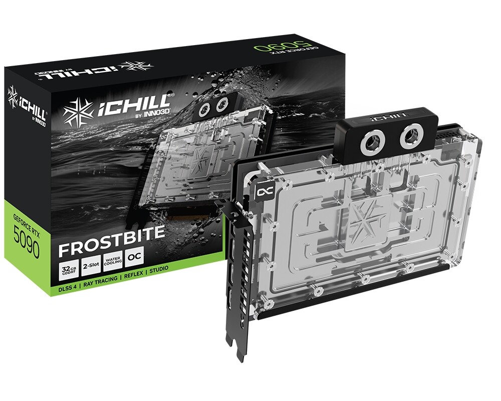 Видеокарта Inno3D GeForce RTX 5090 32GB GDDR7 iChill Frostbite