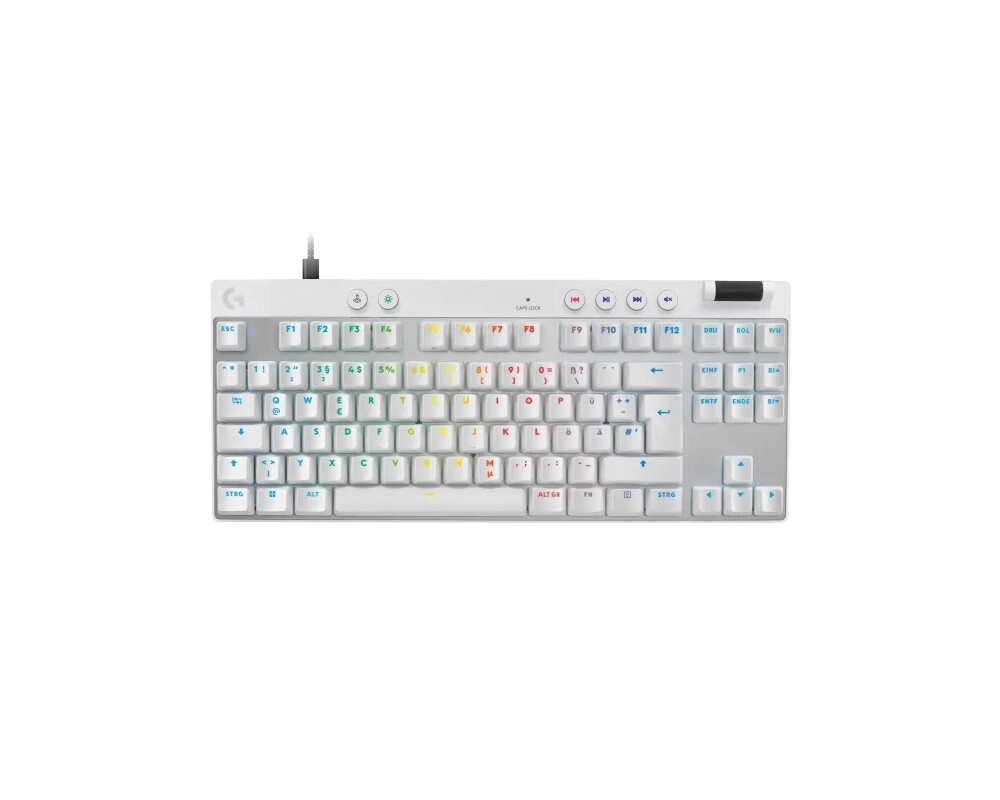 Клавиатура Геймърска механична клавиатура Logitech G Pro X Rapid TKL - White, magnetic-analog switch 8
