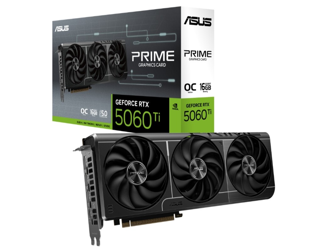 Видеокарта Asus Prime GeForce RTX 5060 Ti 16GB GDDR7 OC 5