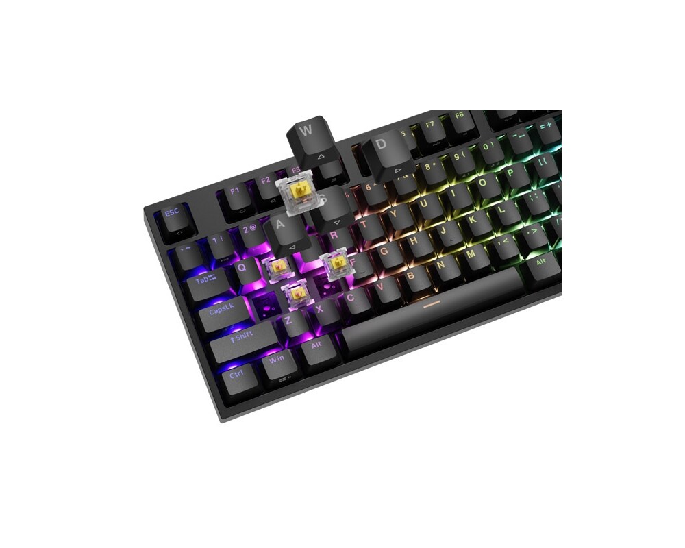 Клавиатура Genesis Mechanical Gaming Keyboard Thor 404 Black RGB Backlight Gateron Yellow Pro 3