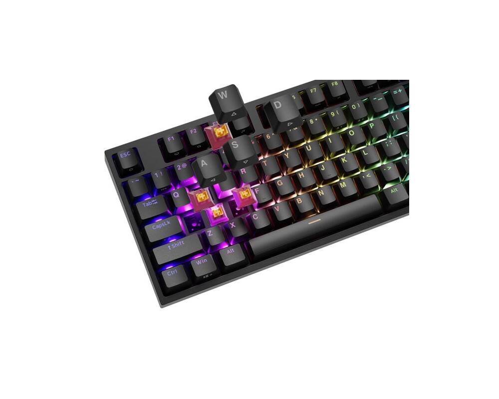 Клавиатура Genesis Mechanical Gaming Keyboard Thor 404 Black RGB Backlight Outemu Peach Silent 7