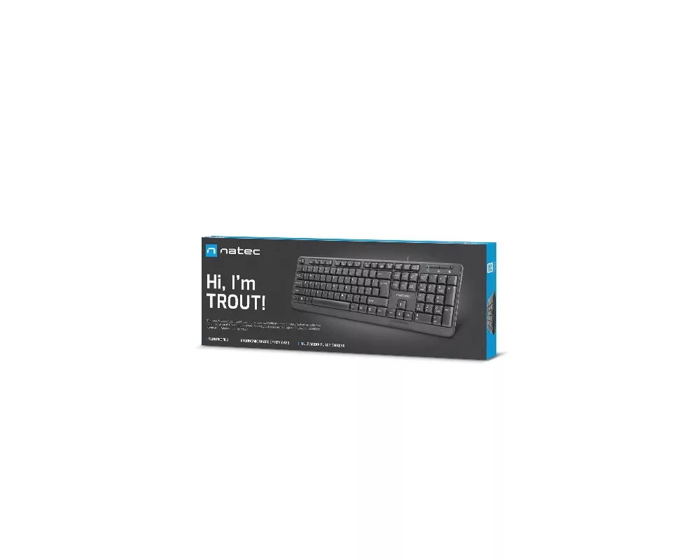 Клавиатура Natec Keyboard Trout US Layout Slim 5