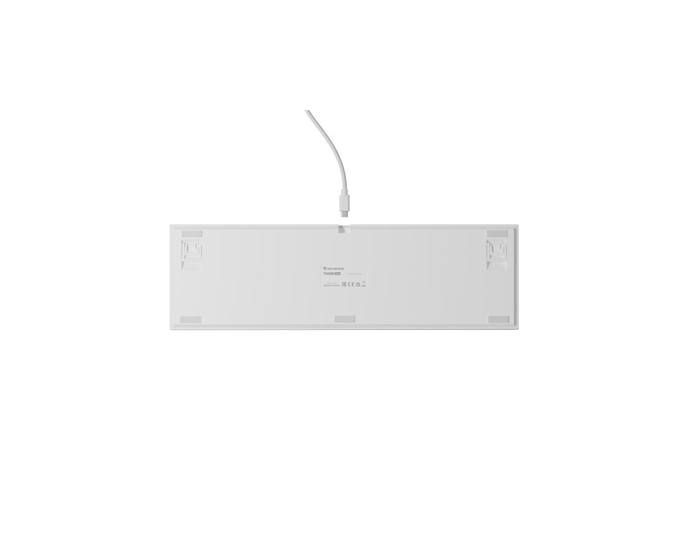Клавиатура Genesis Mechanical Gaming Keyboard Thor 404 White RGB Backlight Gateron Peach Silent 3