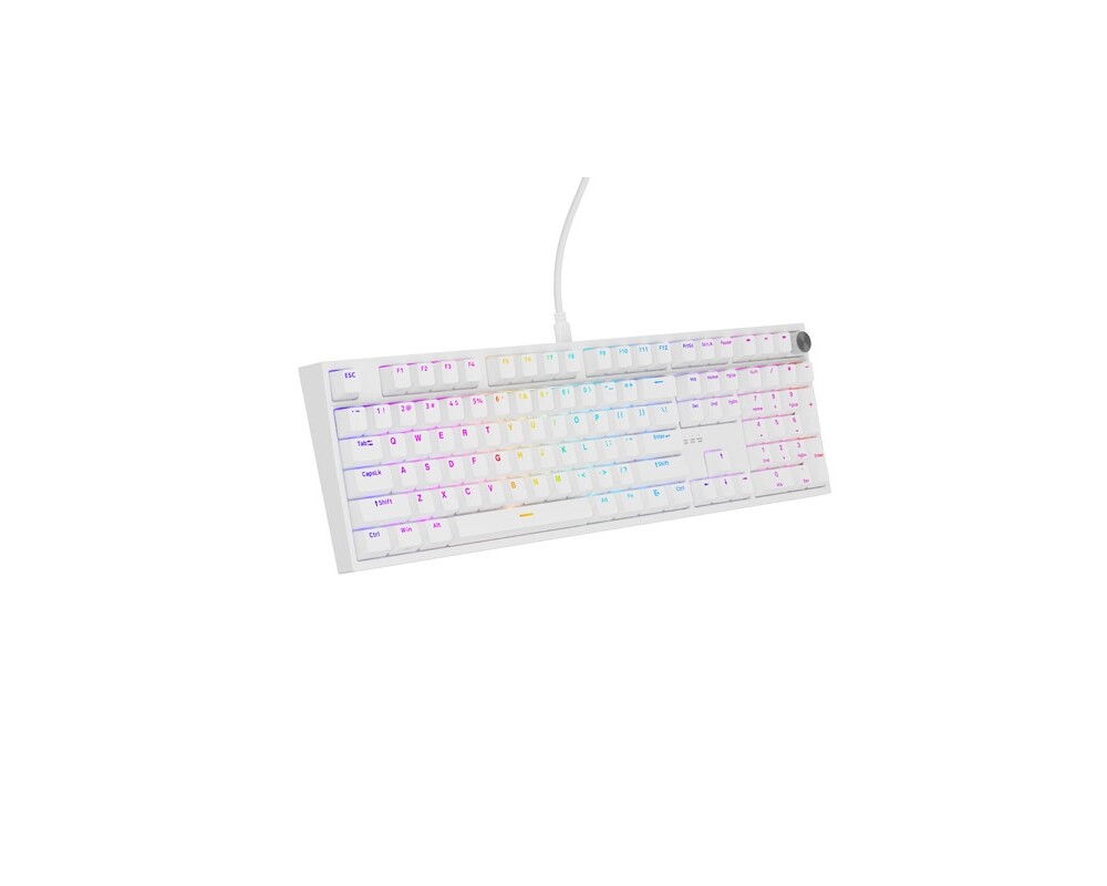 Клавиатура Genesis Mechanical Gaming Keyboard Thor 404 White RGB Backlight Gateron Yellow Pro 5