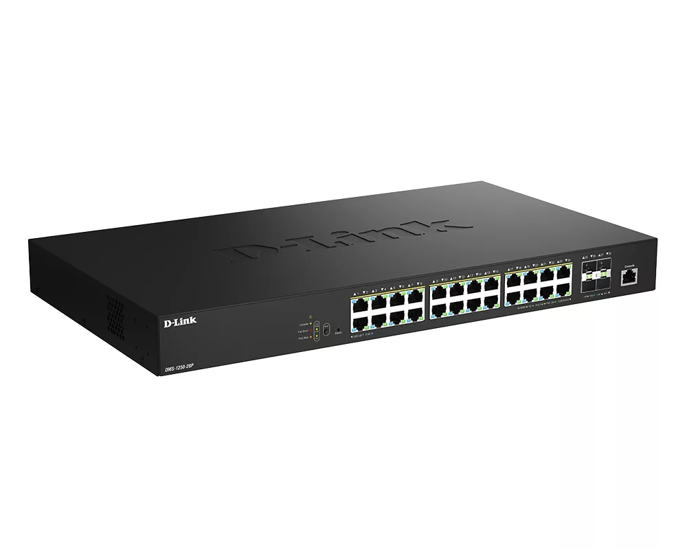 Switch (Комутатор) D-Link 24 Ports 2.5Gbps PoE(90W)+ 4 Ports 10G SFP+ Smart Managed Switch 2