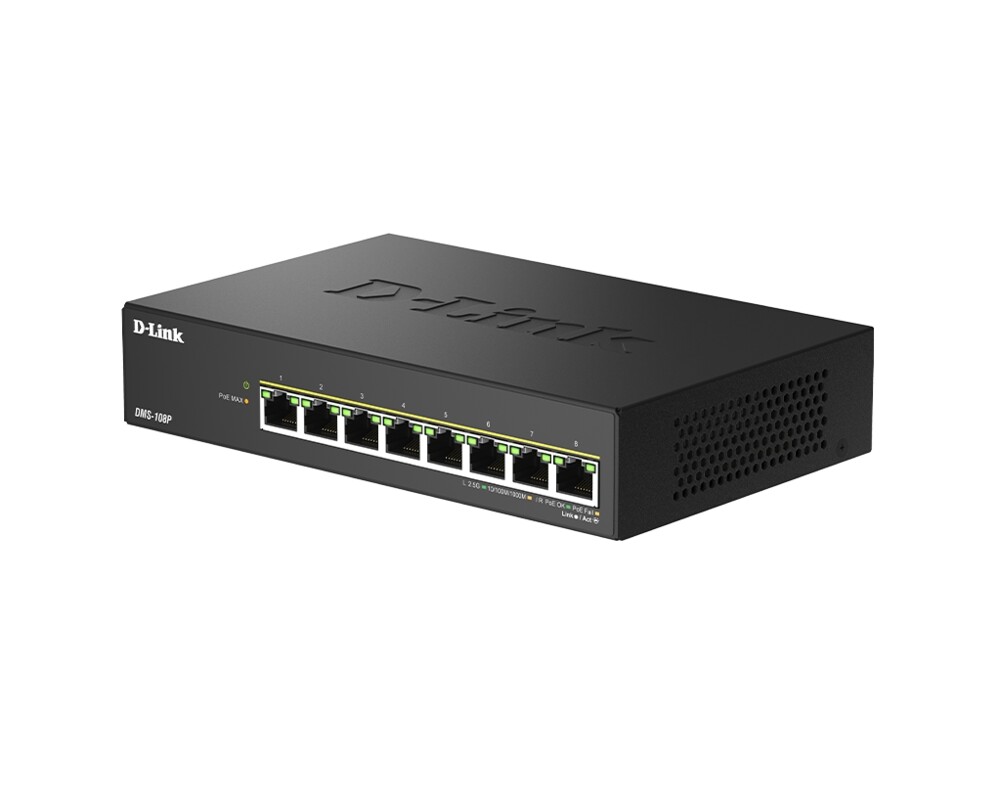 Switch (Комутатор) D-Link 8 ports 2.5G/MultiGig PoE Unmanaged Switch 3
