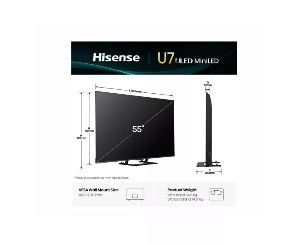 Телевизор Hisense 55" U7Q 2