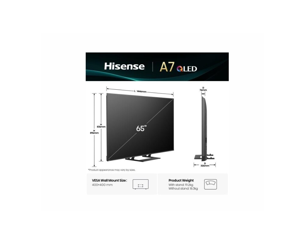 Телевизор Hisense 65" A7Q 2
