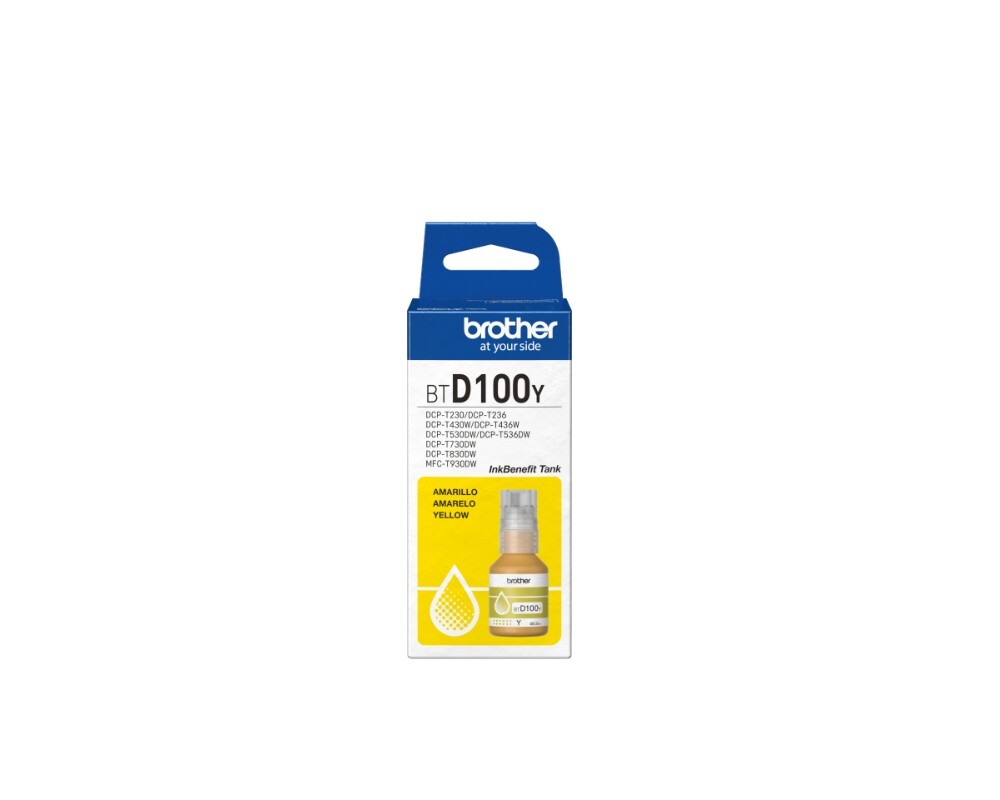 Мастило Brother BT-D100Y Yellow Ink Bottle 2