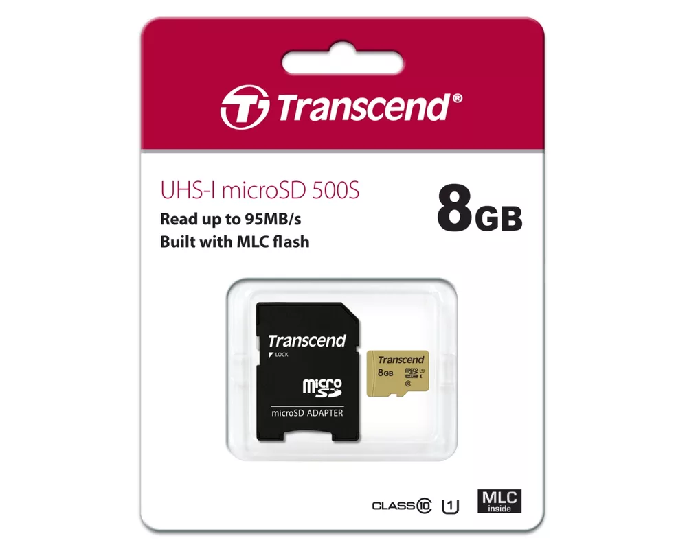 Флаш карта Transcend 8GB micro SD UHS-I U3 (with adapter) 2